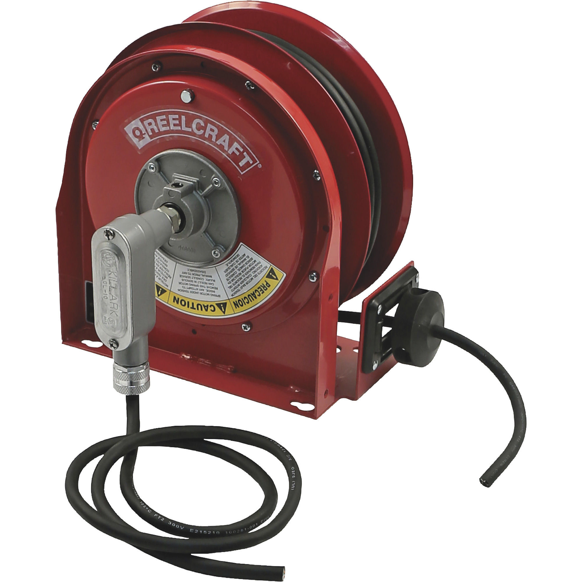 Reelcraft Power Cord Reel, 30ft., 12/3, Flying Leads, Model# L 3030 123 X